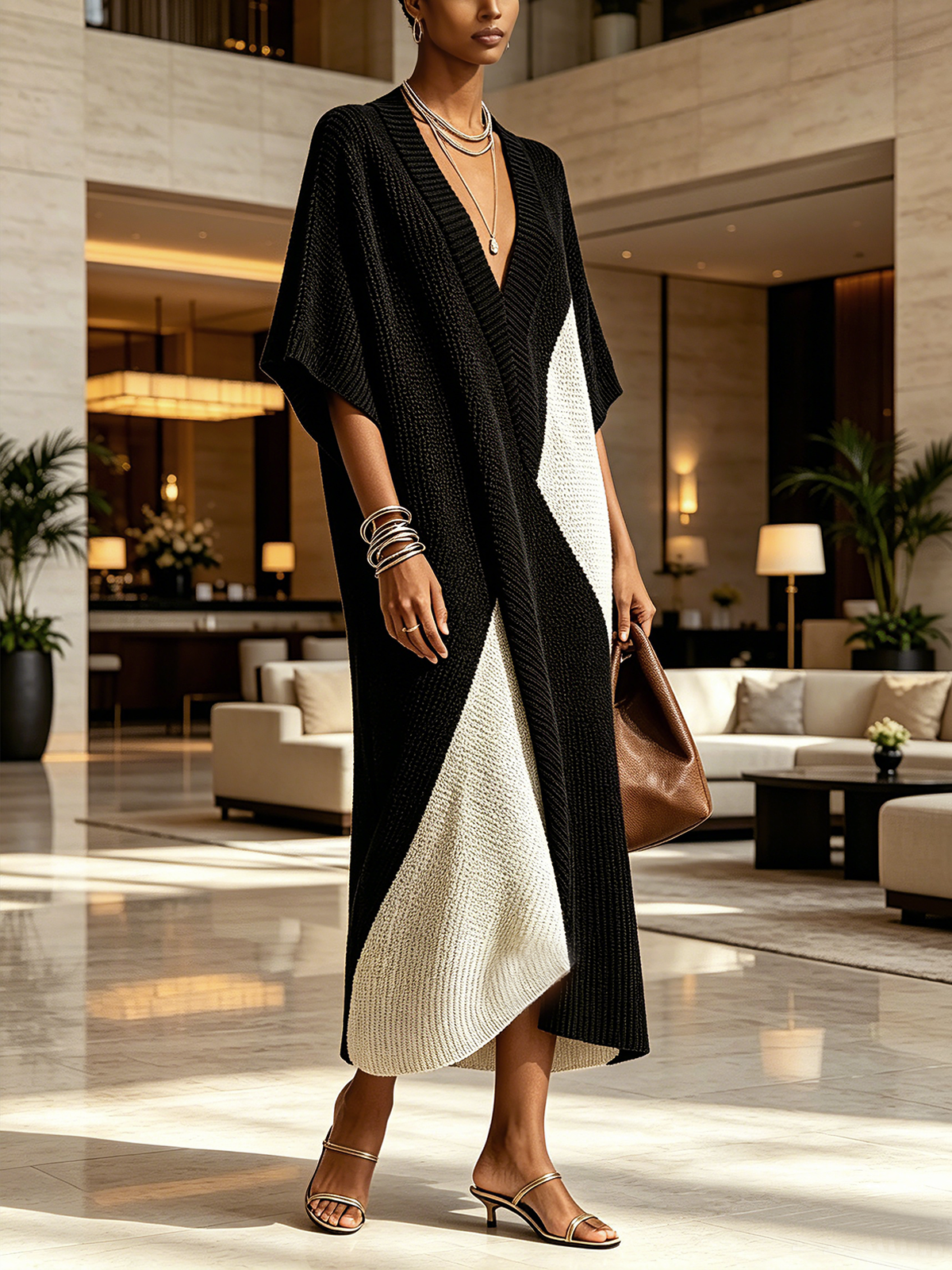 VÉRA | VESTIDO ÉBANO Y MARFIL