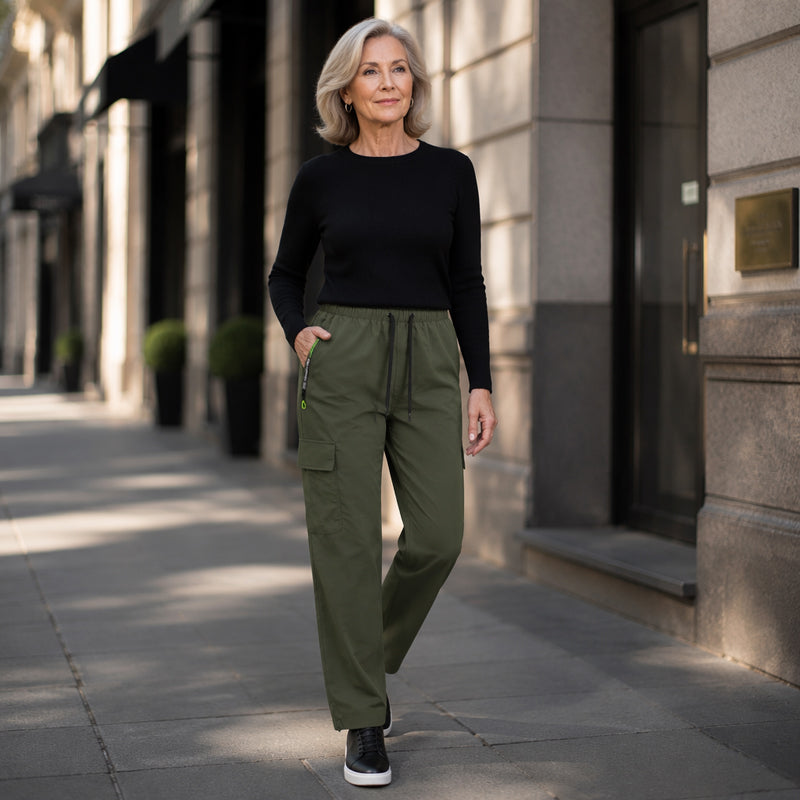 👖 OFERTA POR TIEMPO LIMITADO: ¡50 % DE DESCUENTO! 💥 Pantalones cargo vintage para mujer con bolsillos: corte holgado, transpirables, cintura ajustable ✨