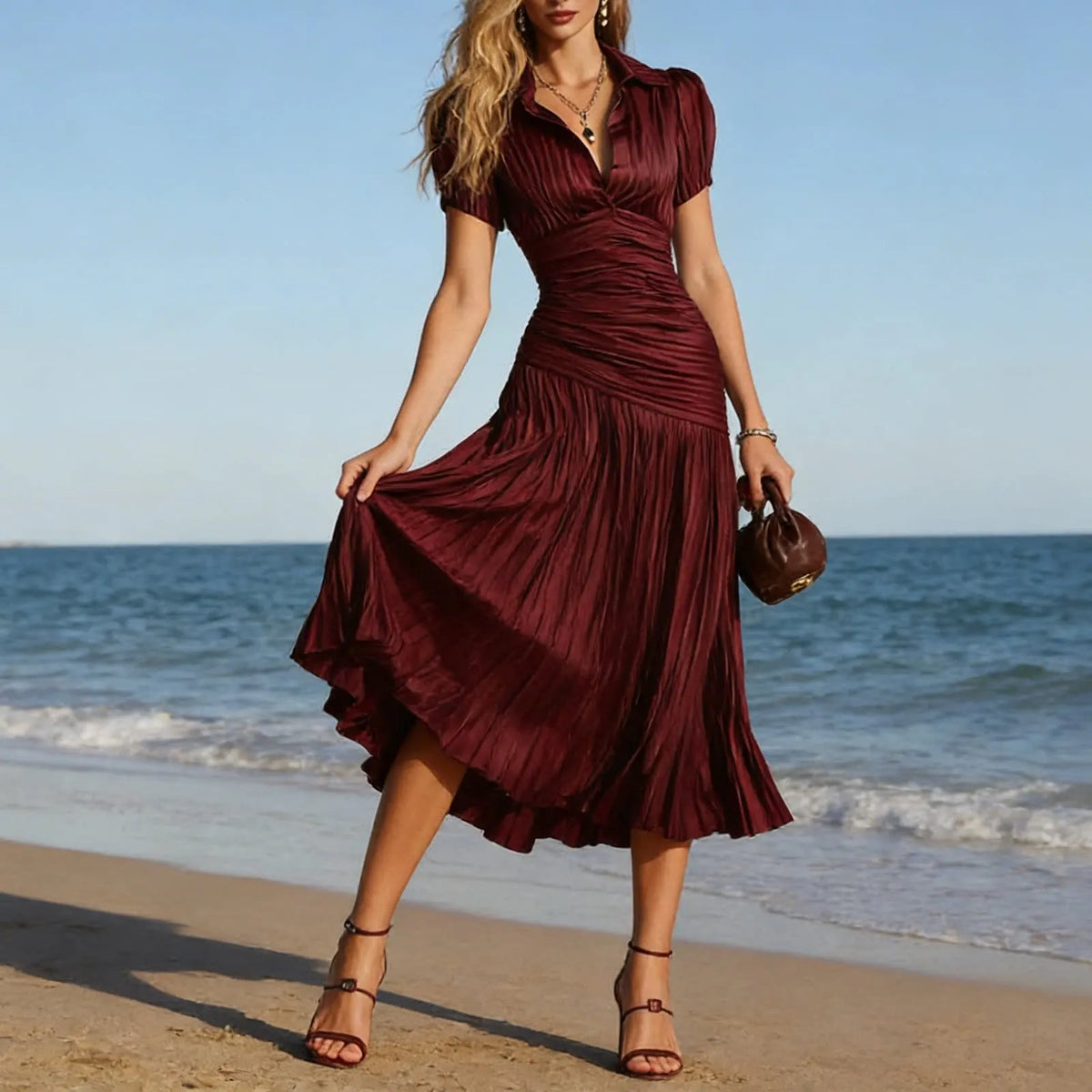 ELENA | VESTIDO CAMISERO A RAYAS DE CORTE EN A