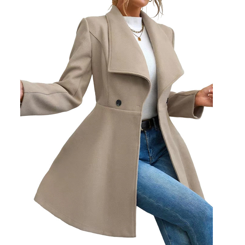 🍂Höstens exklusiva erbjudande|Elegant Mellanlång Kappa för Dam – Skräddad Siluett & Tidlös Stil🧥